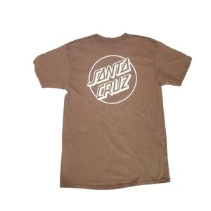 Santa Cruz Skateboards‎ Men's Brown Logo Short Sleeve T-Shirt Size Medium
